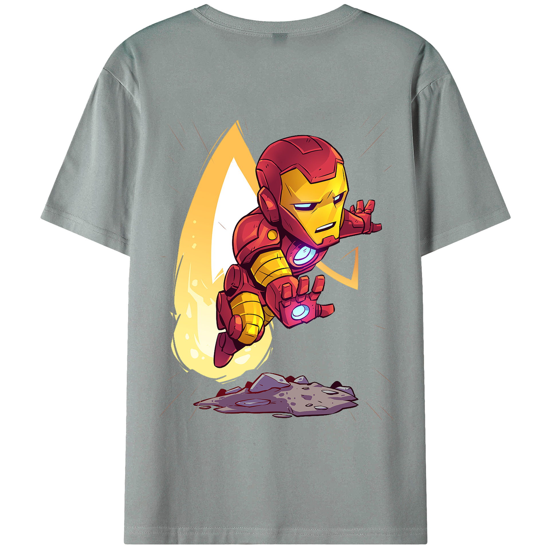 （画像用） アベンジャーズ The Avengers 綿100％ メンズ半袖Tシャツ（バックプリント） 通気性